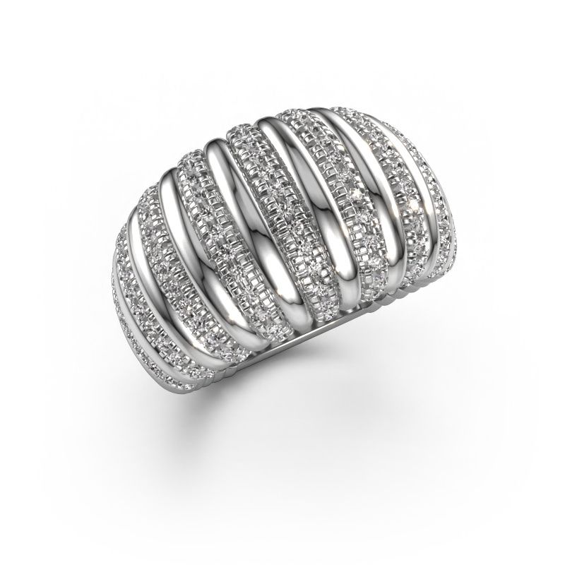 Ring Dawn 14 mm 585 white gold lab-grown diamond 0.662 crt