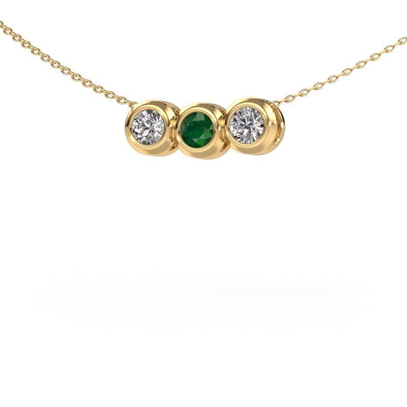 Collier Kim 3 585 or jaune emeraude 4 mm