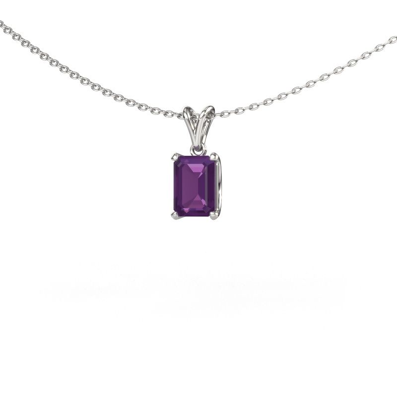 Pendant Sam EME 950 platinum amethyst 7x5 mm