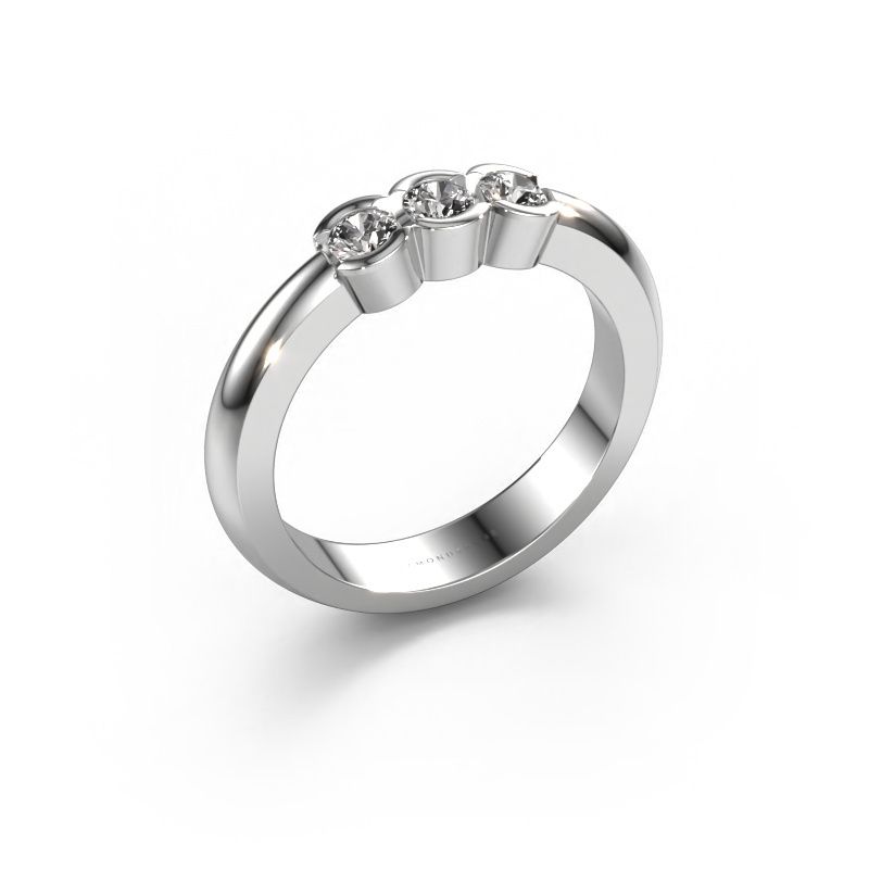 Bague Lotte 3 585 or blanc diamant synthétique 0.30 crt