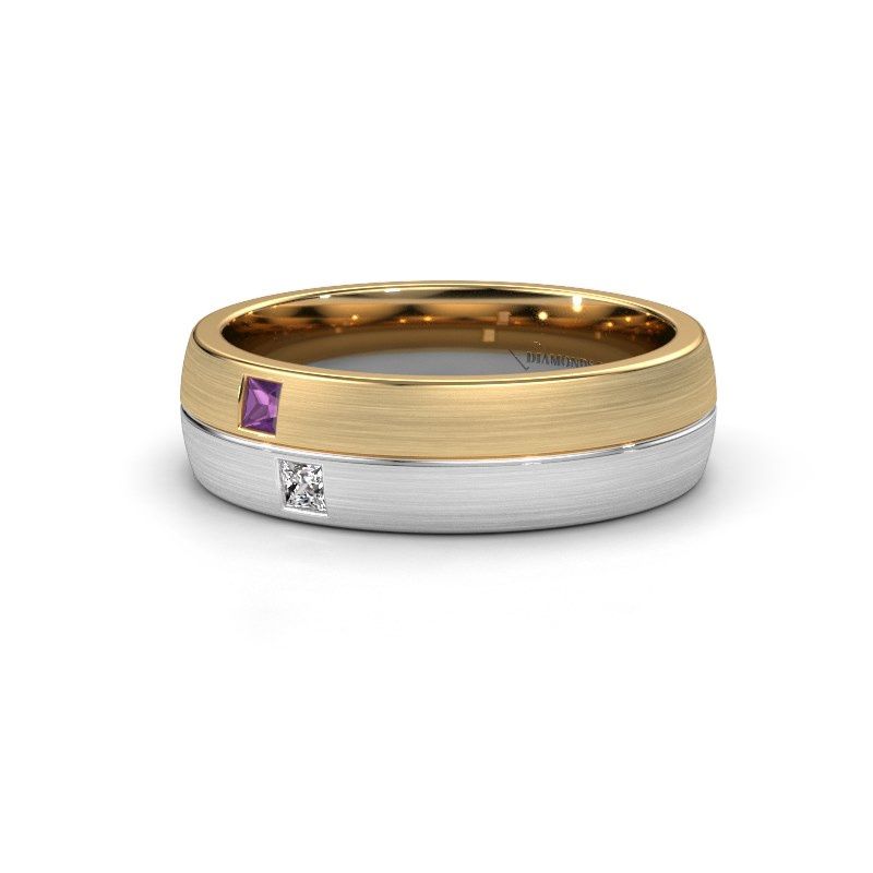 Afbeelding van Trouwring WH0250L26BM 585 goud amethist ±6x2 mm