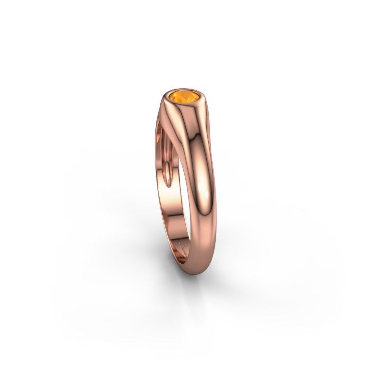 Image of Pinky ring thorben<br/>585 rose gold<br/>Citrin 4 mm