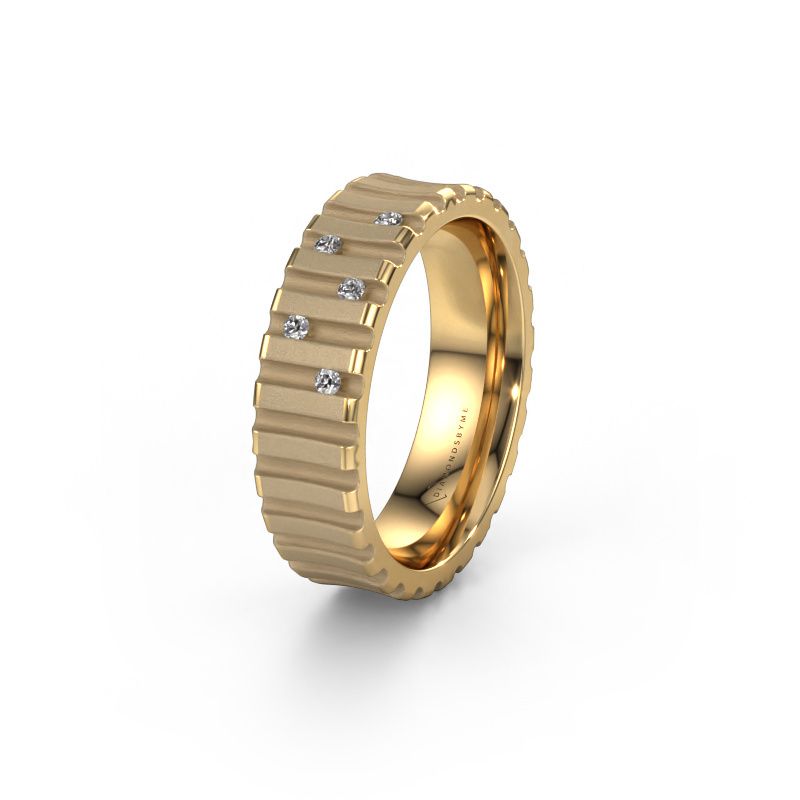 Trauring WH0131L46BM 585 Gold Diamant ±6x2 mm