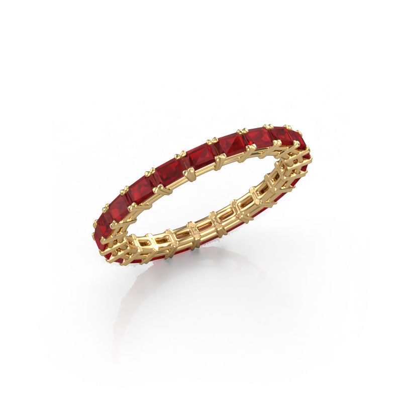 Stackable ring Vivienne EME 3x2 585 gold ruby 3x2 mm