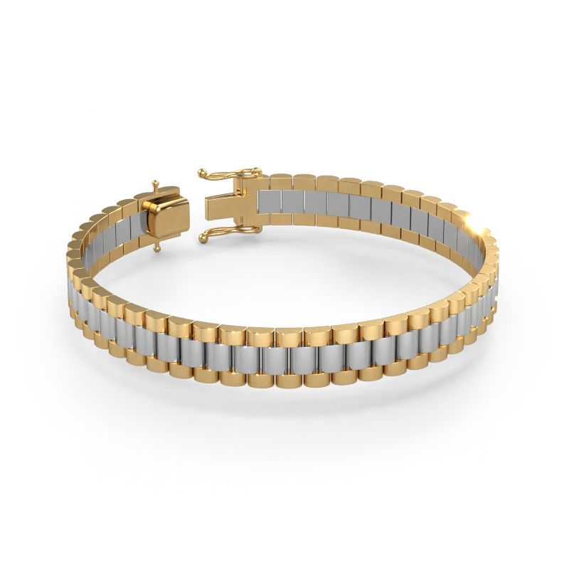 Rolex-Stil Armband Erik 10 mm 585 Weißgold
