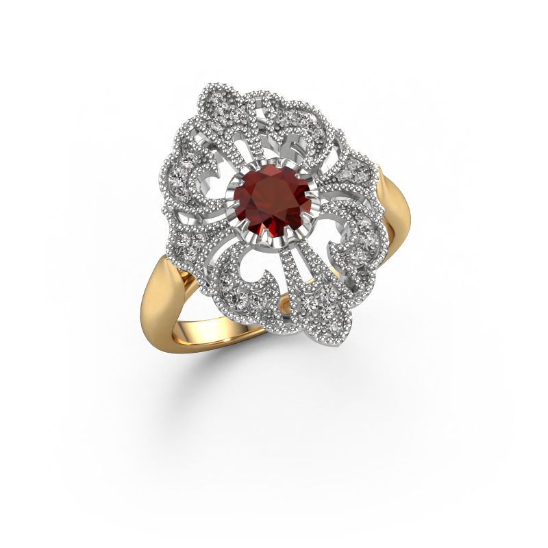 Verlobungsring Naida 585 Gold Granat 5 mm