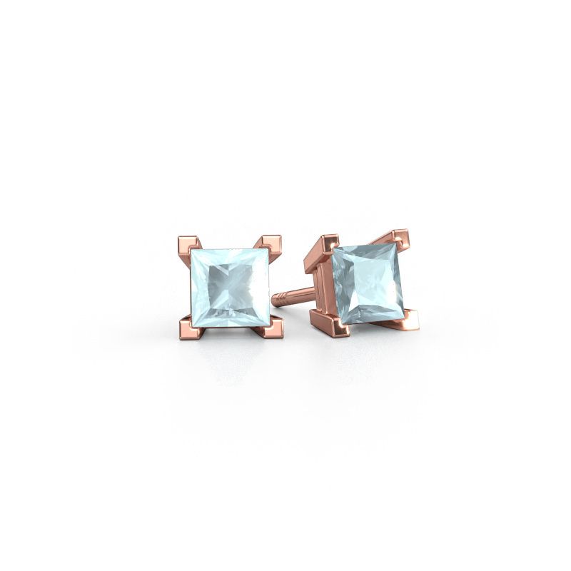 Ohrsteckers Ariane 585 Roségold Aquamarin 5 mm