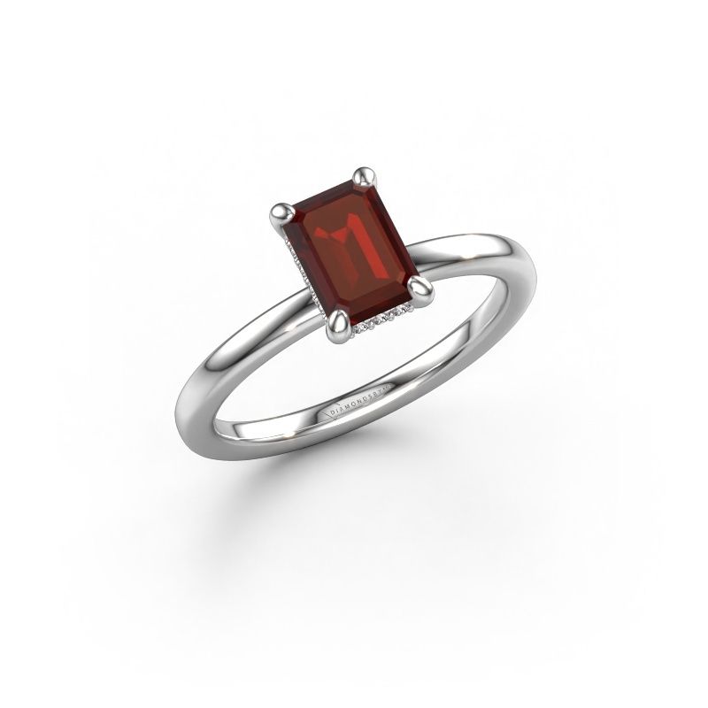Verlobungsring Simone EME 2 950 Platin Granat 7x5 mm