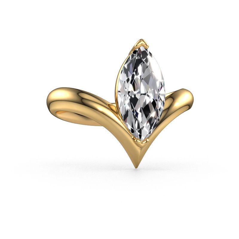 Engagement ring Maddy MRQ 585 gold lab grown diamond 2.00 crt