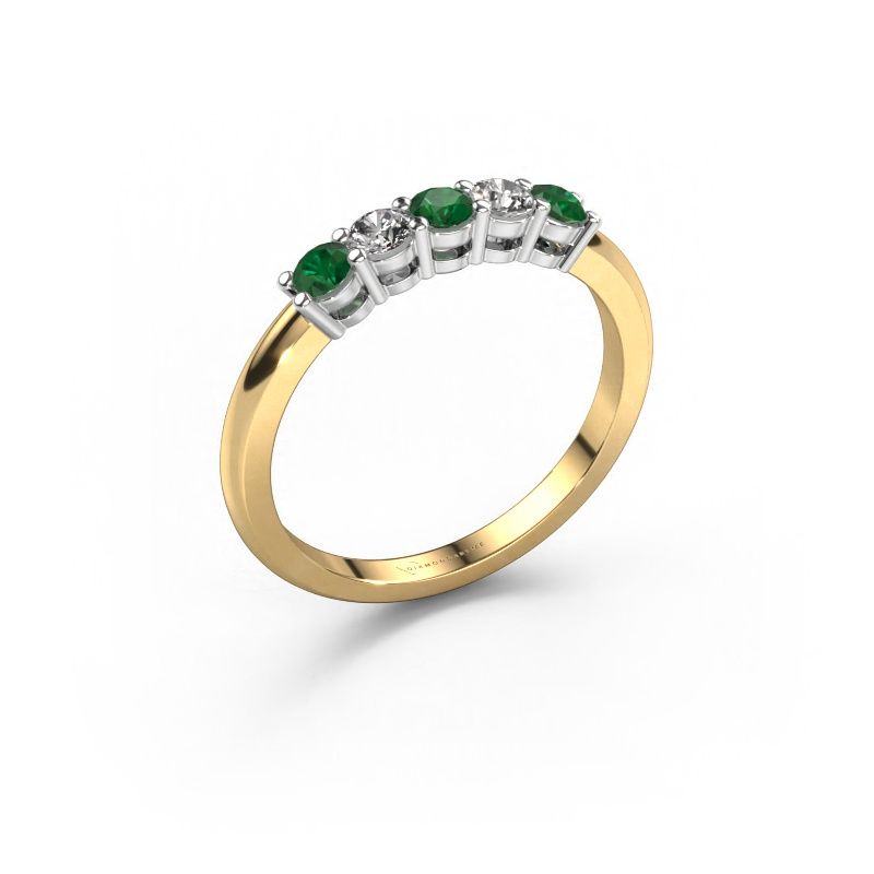 Ring Michelle 5 585 Gold Smaragd 3 mm