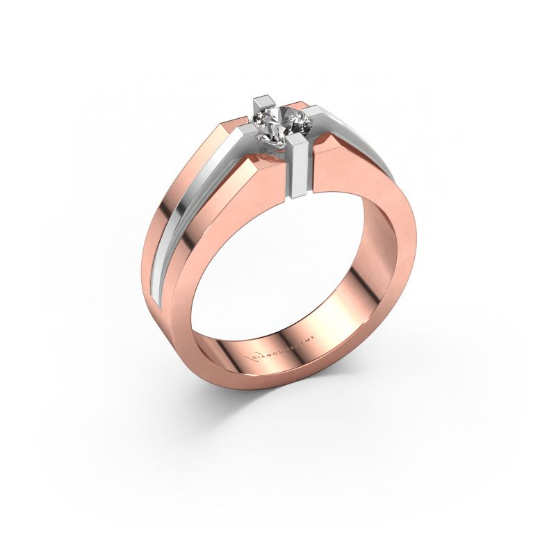 Men's ring Kiro 585 rose gold diamond 0.50 crt