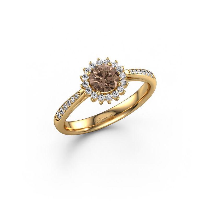 Verlobungsring Tilly RND 2 express 585 Gold Braun Diamant 0.50 crt