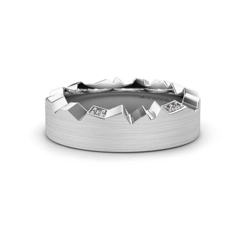 Afbeelding van Trouwring WH2058L17EM 950 platina zirkonia ±7x2.6 mm