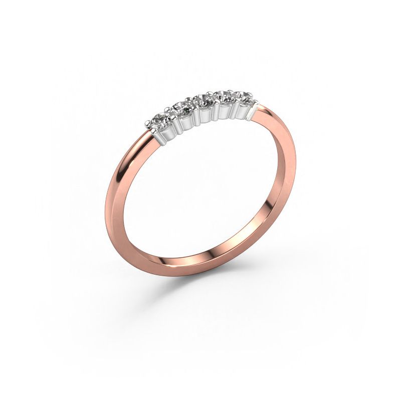 Ring Yasmin 5 585 rose gold diamond 0.15 crt