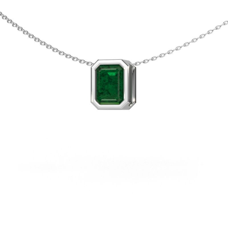 Anhänger Lavon EME 585 Weißgold Smaragd 8x6 mm