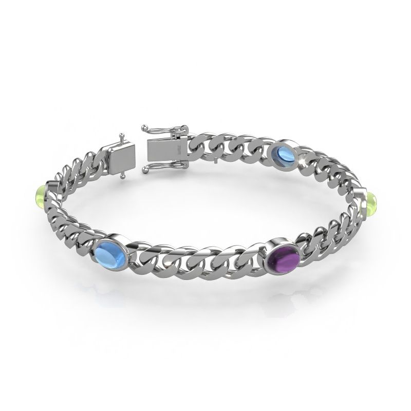Link link bracelet Corinne 5 8mm 585 white gold