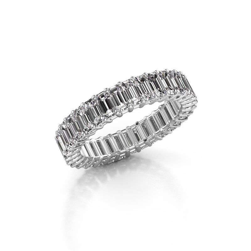 Bild von Vorsteckring heddy eme 4x2<br/>950 Platin<br/>diamant 4.95 crt