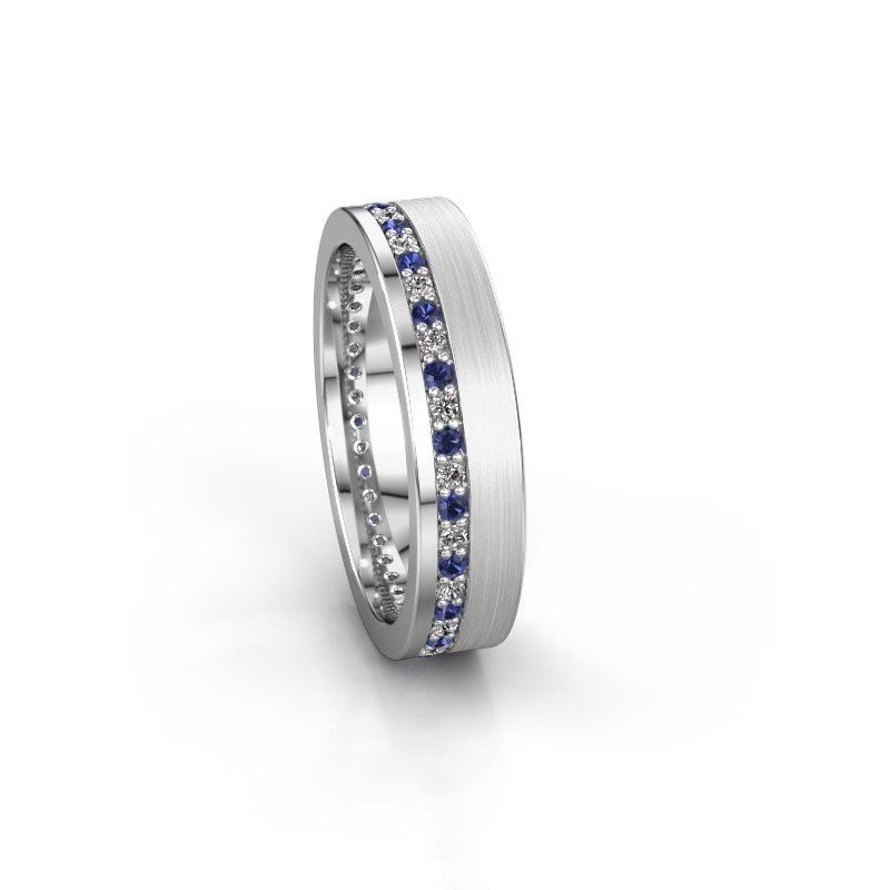 Image of Wedding ring WH0303L15BPM<br/>950 platinum ±5x2 mm<br/>Sapphire 1.3 mm