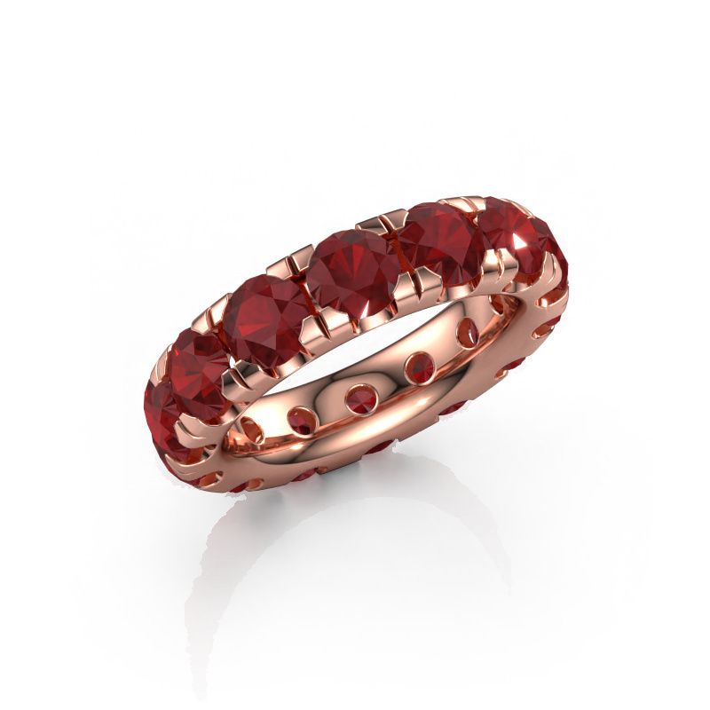 Stackable ring Jackie 4.7 585 rose gold ruby 4.7 mm