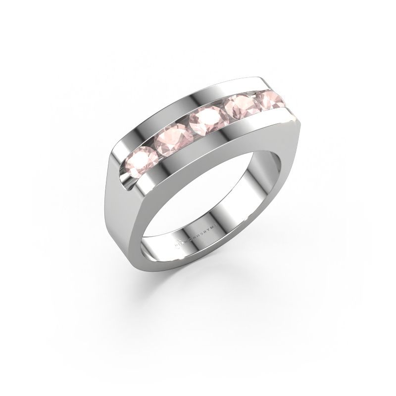 Men's ring Richard 950 platinum morganite champagne 4 mm