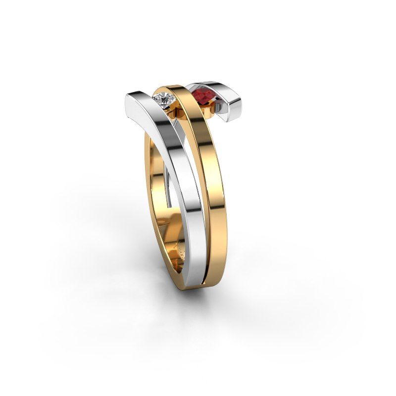Image de Bague Synthia<br/>585 or jaune<br/>Rubis 2.5 mm