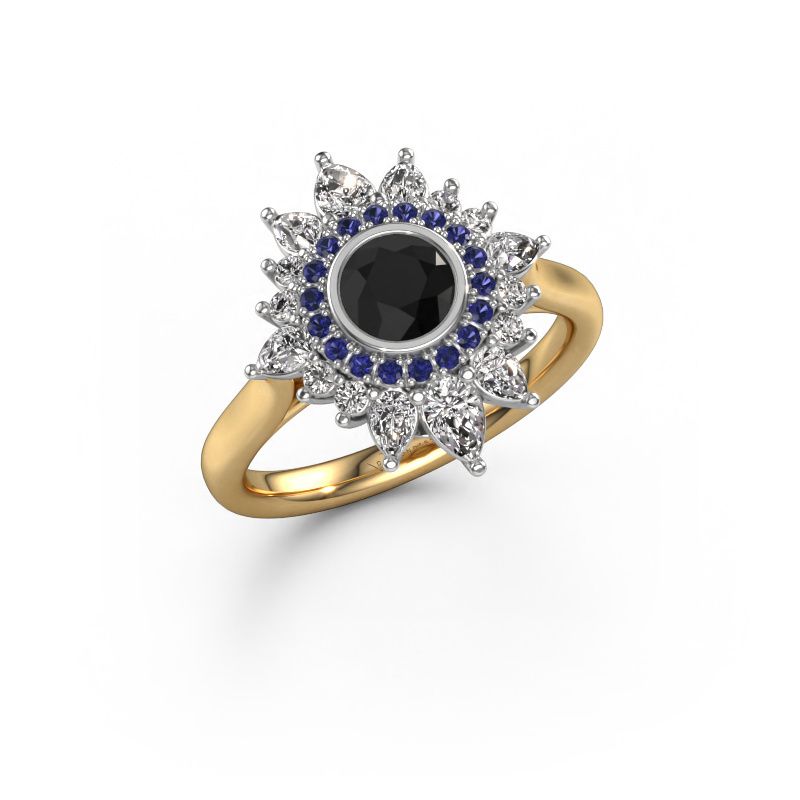 Verlovingsring Tianna 585 goud zwarte diamant 1.836 crt