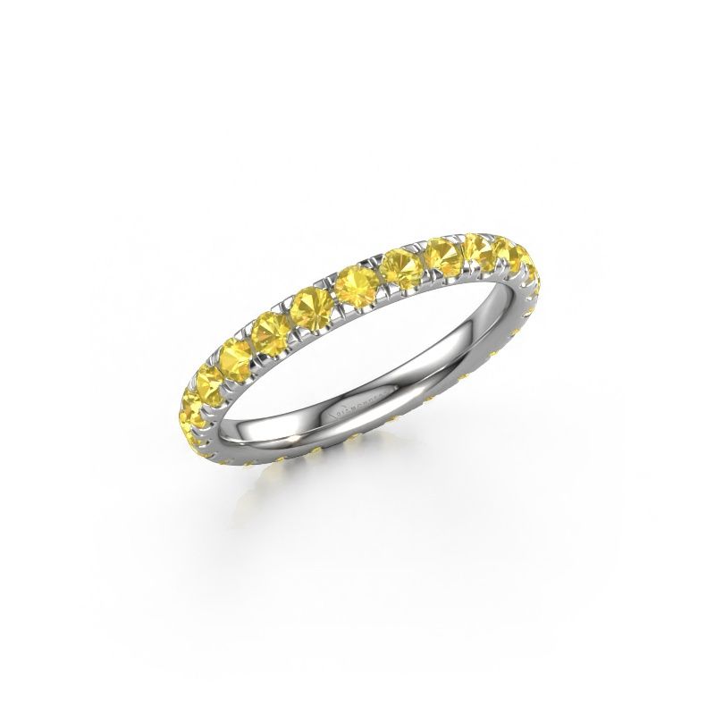 Ring Jackie 2.3 585 Weißgold Gelb Saphir 2.3 mm