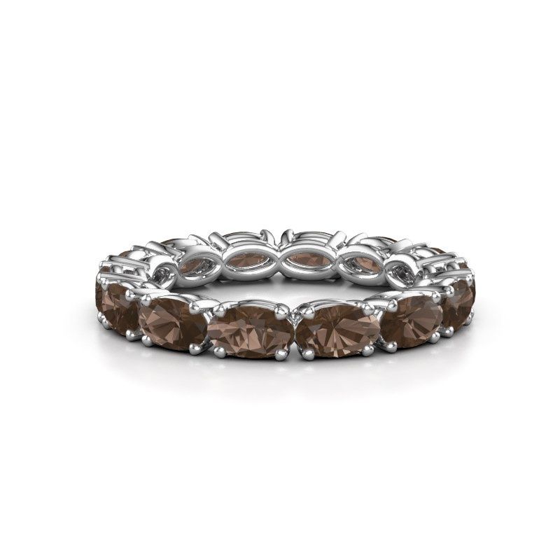 Bild von Ring vivienne ovl 5x3<br/>585 Weißgold<br/>Rauchquarz 5x3 mm