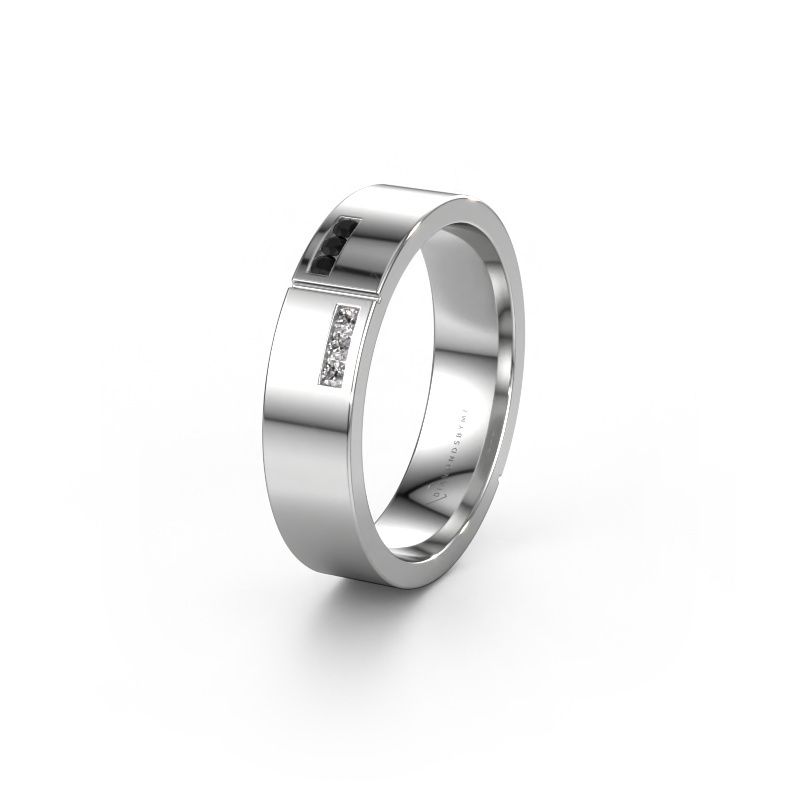 Ehering WH1106L15AP 585 Weißgold Schwarz Diamant ±5 x 1,7 mm