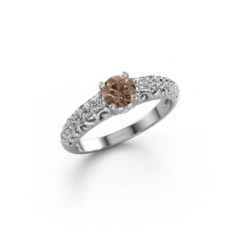 Verlobungsring Mellie 950 Platin Braun Diamant 0.72 crt