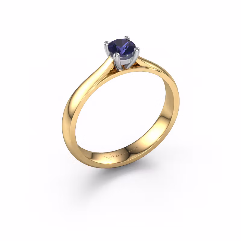 Verlovingsring Sam 585 goud saffier 4.2 mm