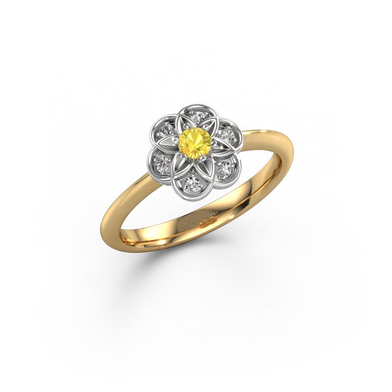 Bague Uma 585 or jaune saphir jaune 3 mm