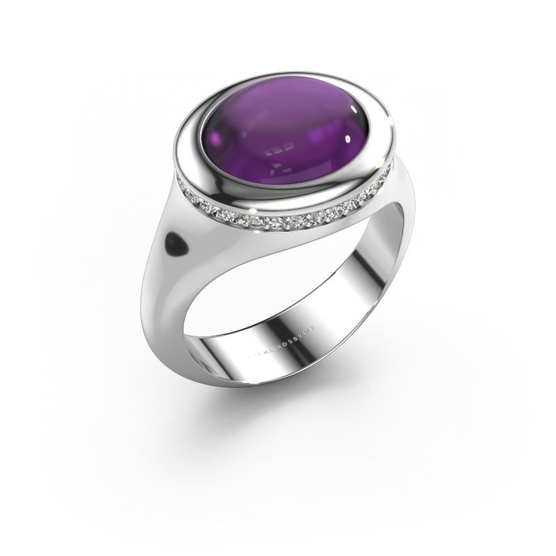 Ring Lesli OVL 950 platinum amethyst 12x10 mm