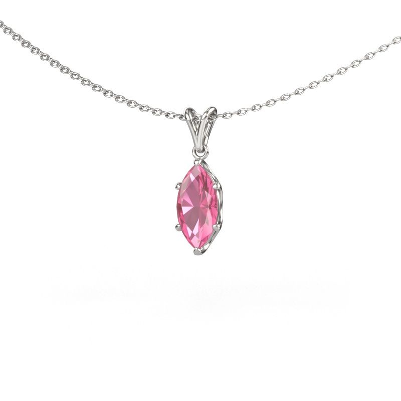 Pendant Sam MRQ 950 platinum pink sapphire 10x5 mm