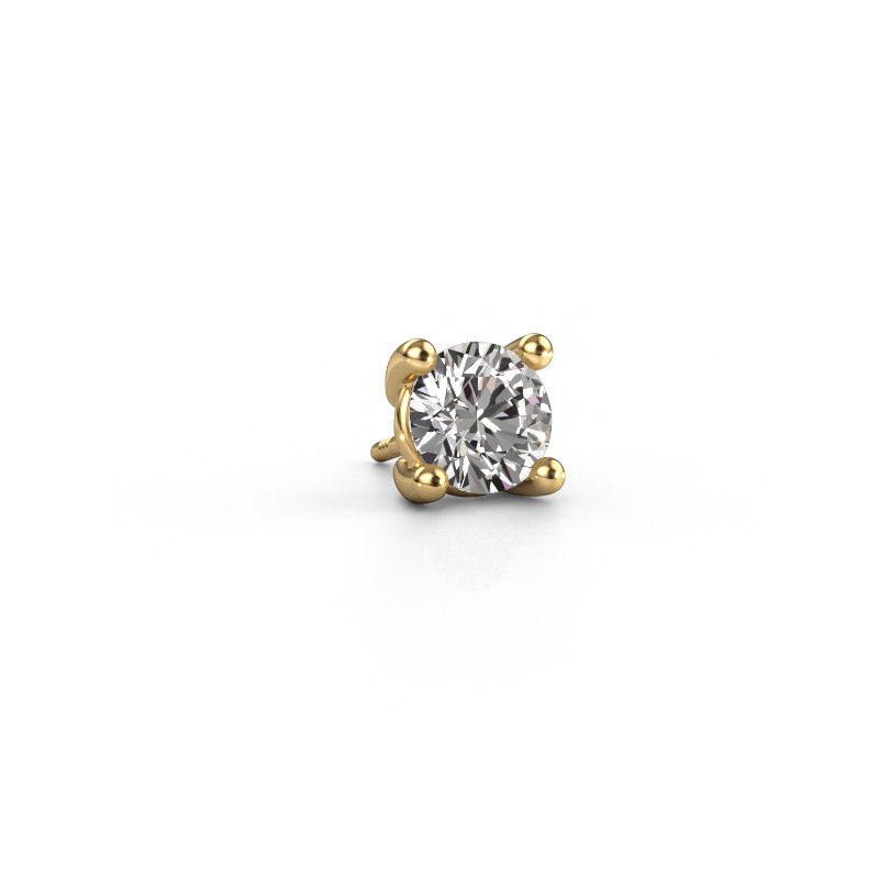 Men's earring Dave RND 585 gold diamond 1.00 crt
