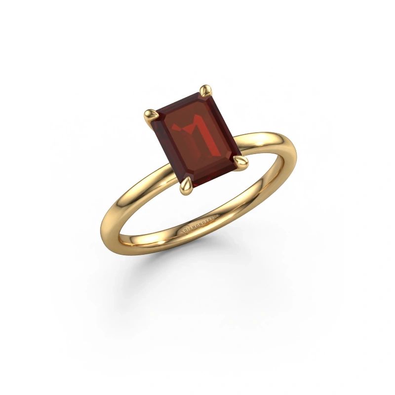 Verlobungsring Crystal EME 1 585 Gold Granat 8x6 mm