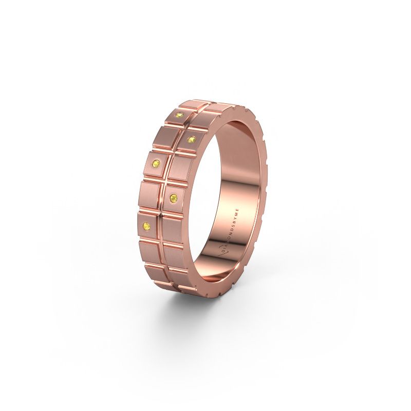 Friendship ring WH2011L 585 rose gold yellow sapphire ±5x1.8 mm