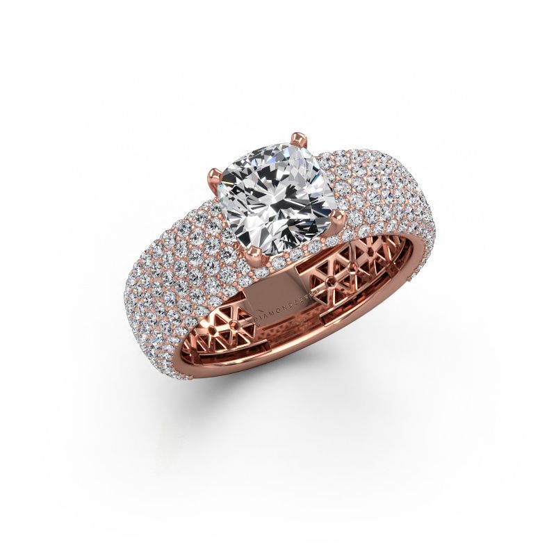 Verlovings ring Darcy 585 rosé goud diamant 3.37 crt