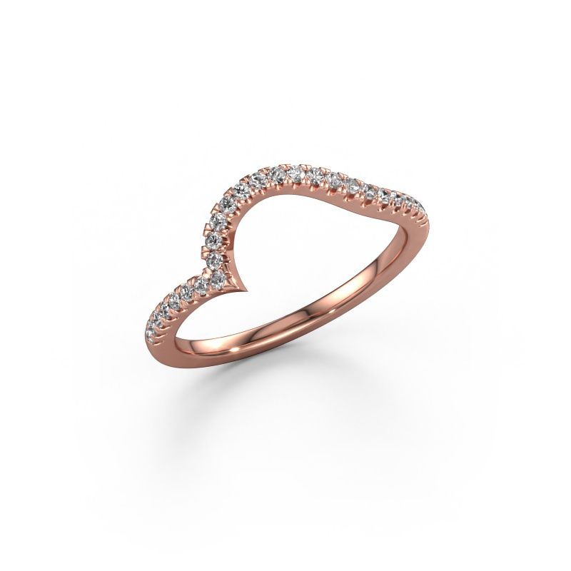 Vorsteckring SR0633-2 585 Roségold Diamant 0.195 crt