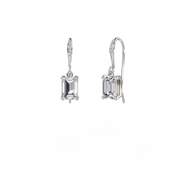 Pendants d'oreilles Laurie RAD 2 950 platine diamant synthétique 2.030 crt