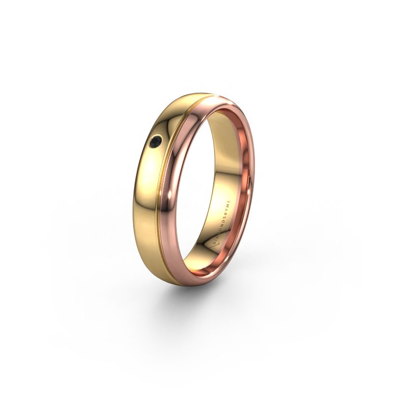 Wedding ring WH0301L35AP 585 gold black diamond ±5x1.7 mm
