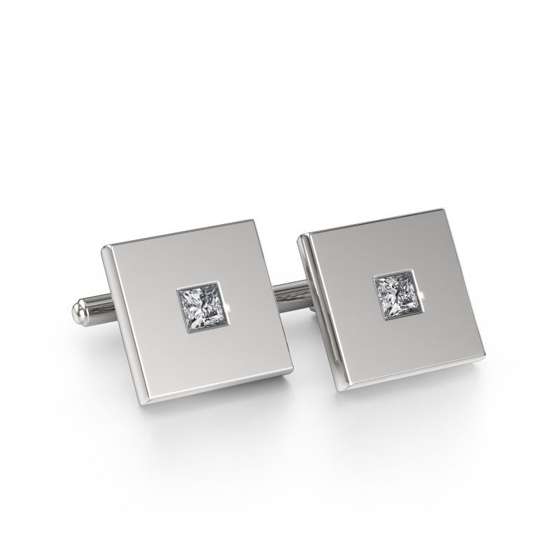 Cufflinks Givanti 585 white gold diamond 0.80 crt