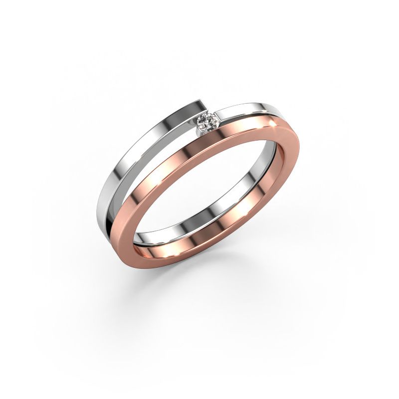 Ring Sandy 585 Roségold Diamant 0.03 crt