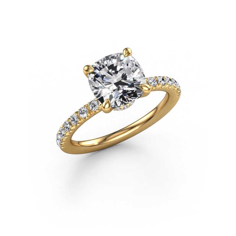 Engagement ring Crystal CUS 4 585 gold diamond 2.87 crt