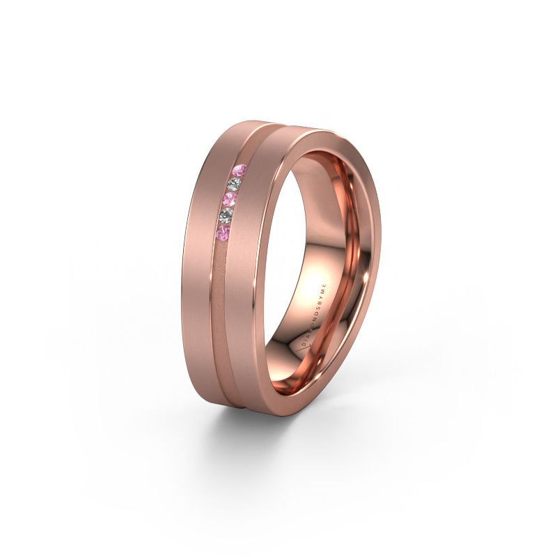 Alliance WH2019P 585 or rose saphir rose ±6x2 mm