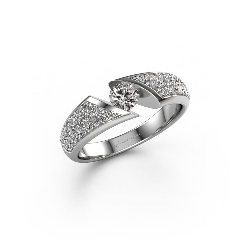 Verlovingsring Hojalien 3 585 witgoud zirkonia 4.2 mm