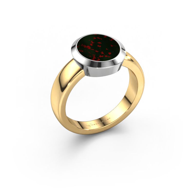Signet ring Oscar 2 585 gold bloodstone 11x9 mm