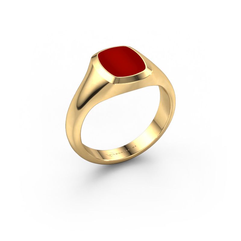 Pink ring Benjamin 1 585 goud carneool 10x8 mm
