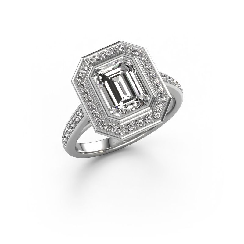 Engagement ring Noud 2 EME 585 white gold lab grown diamond 1.12 crt