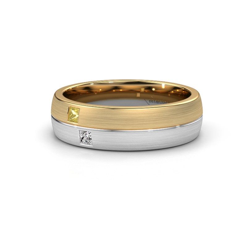 Image of Wedding ring WH0250L26BM<br/>585 gold ±6x2 mm<br/>Yellow sapphire